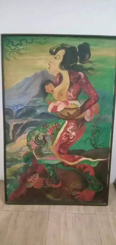 Lukisan Jadul Terawat Ibu Menyusui Hendra Gunawan
