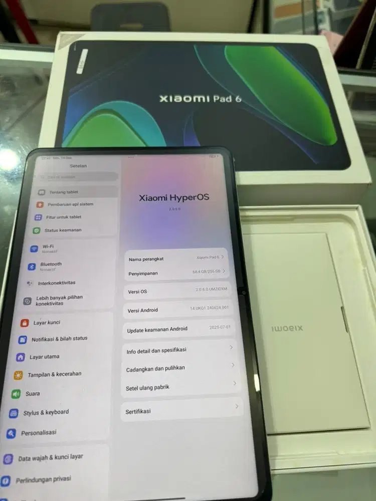 Xiaomi pad 6 8/256 lengkap full set