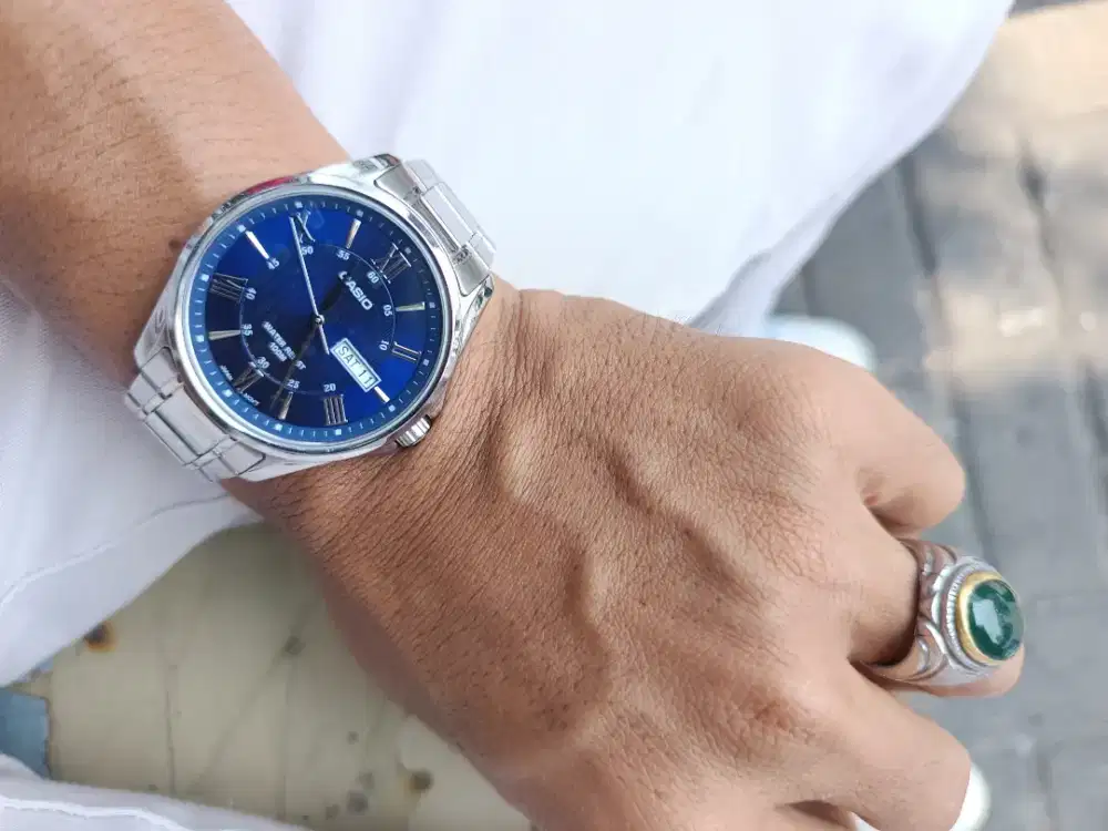 Jam casio MTP-1384D-2AVDF stainless steel band