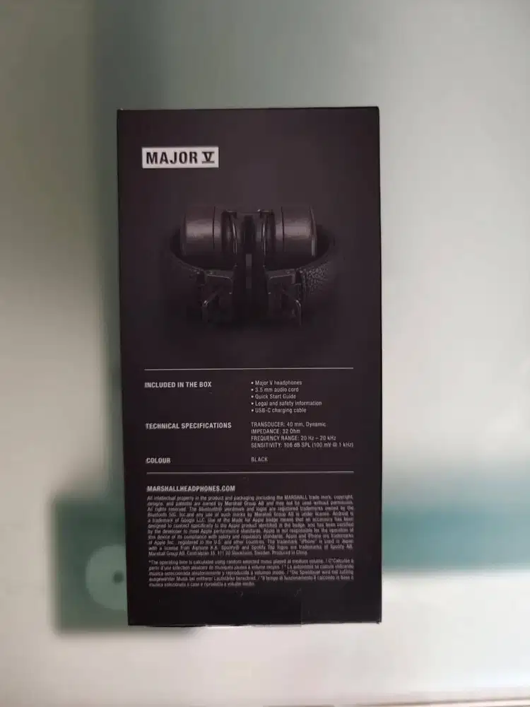 Marshall Major V Headphone Headset Bluetooth New Garansi TAM