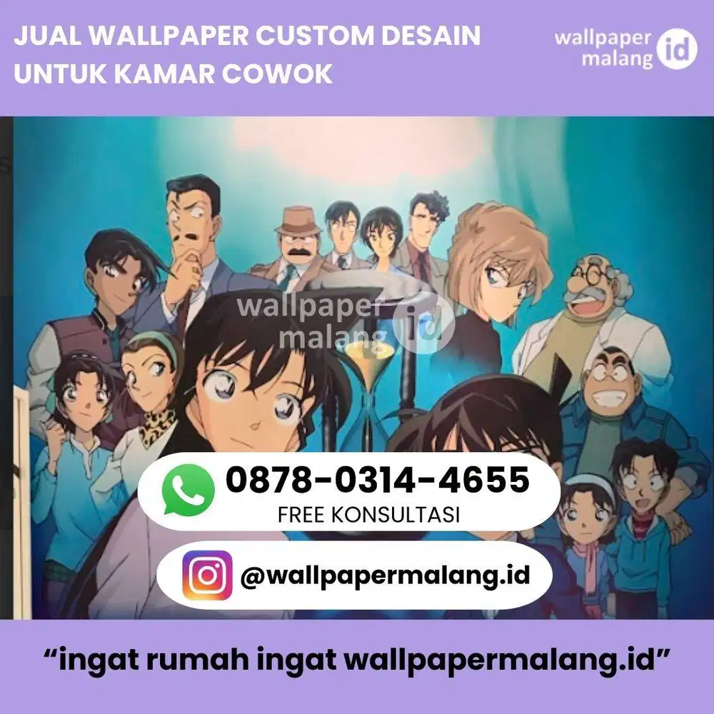 JUAL WALLPAPER CUSTOM DESAIN UNTUK KAMAR COWOK