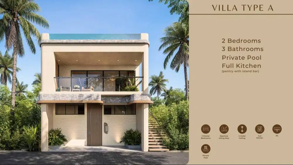 Dijual Villa Modern View Ocean One Gate System di Uluwatu Jimbaran