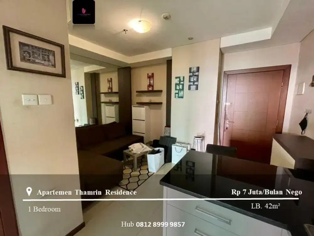 Disewakan Apartement Thamrin Residence Mid Floor 1BR FF