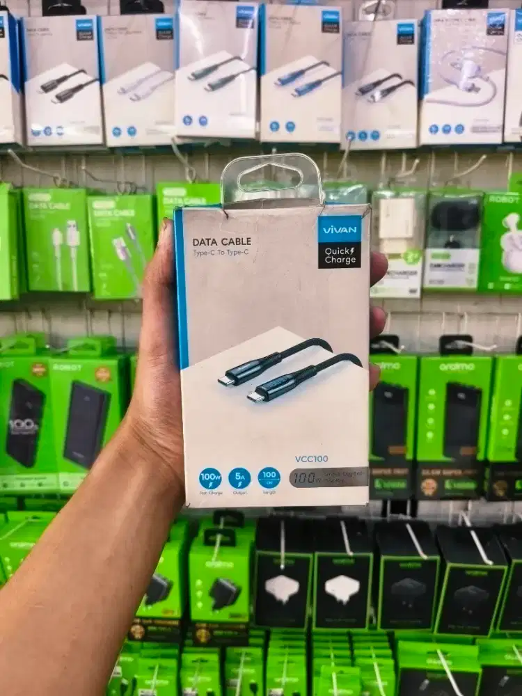 Kabel Data USB C to C Vivan VCC100
