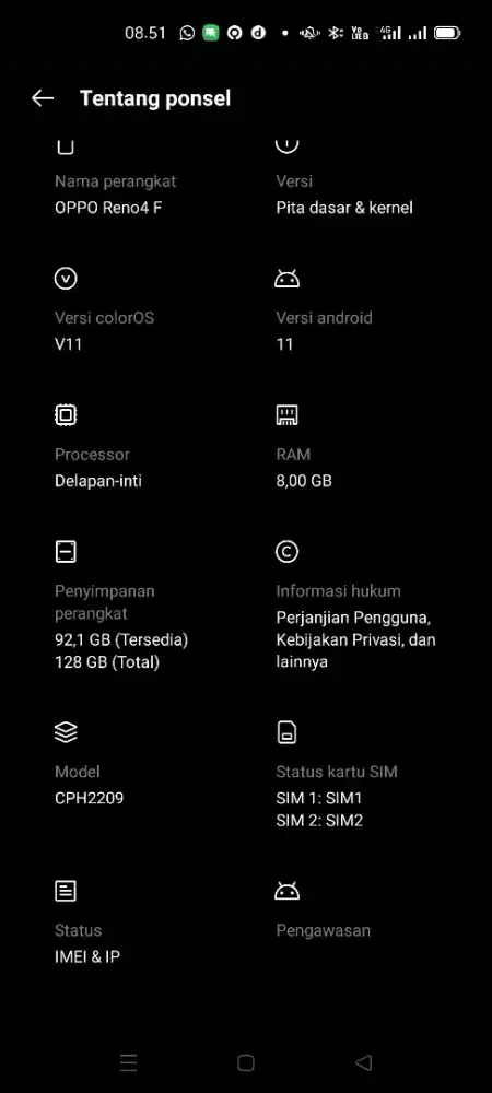 Jual Oppo Reno 4F