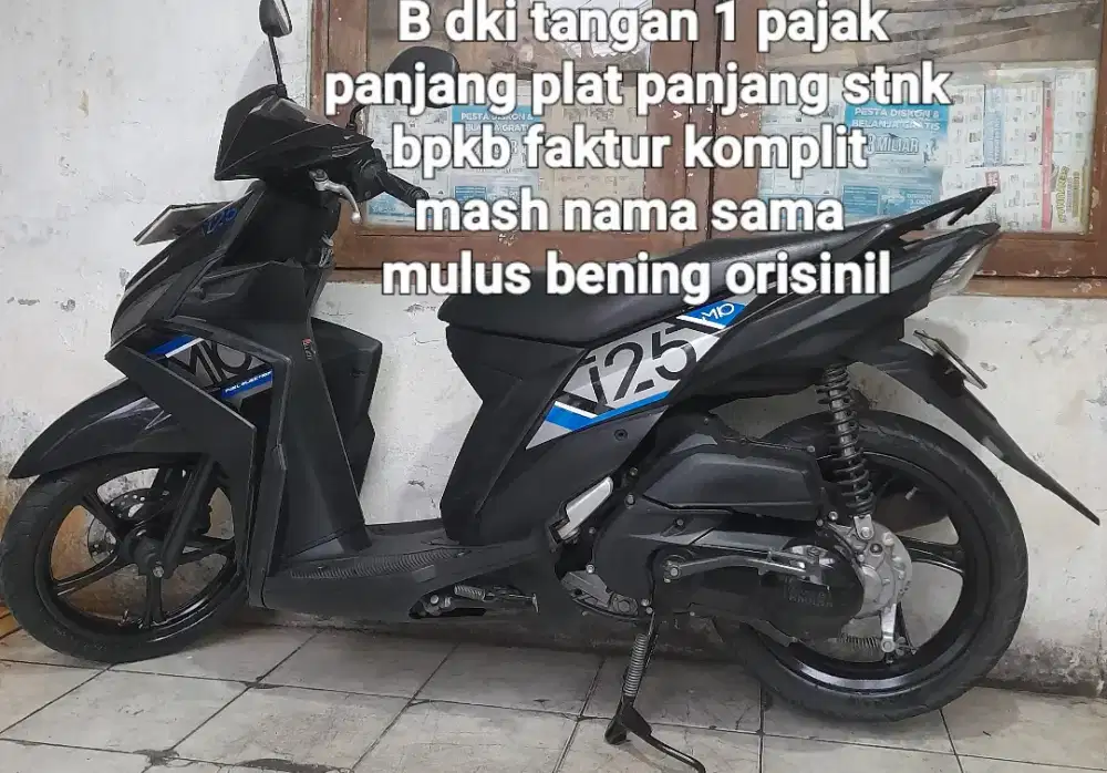 Yamaha Mio M3 2017 blue core 125 cw asli hitam B dki tangan 1 pjk pnjg