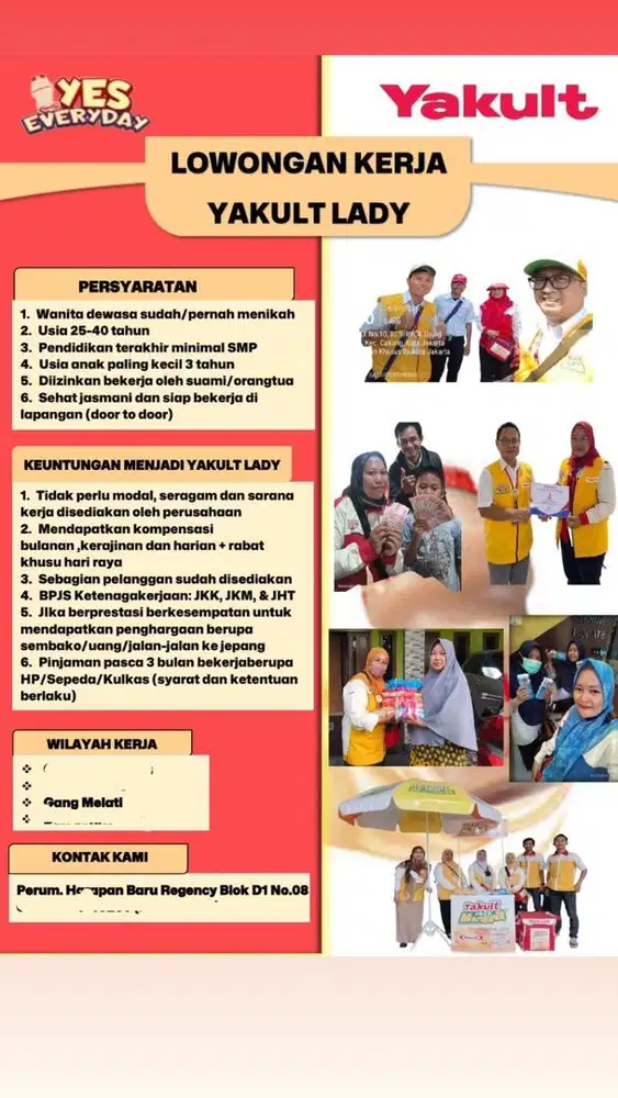 lowongan kerja yakult lady