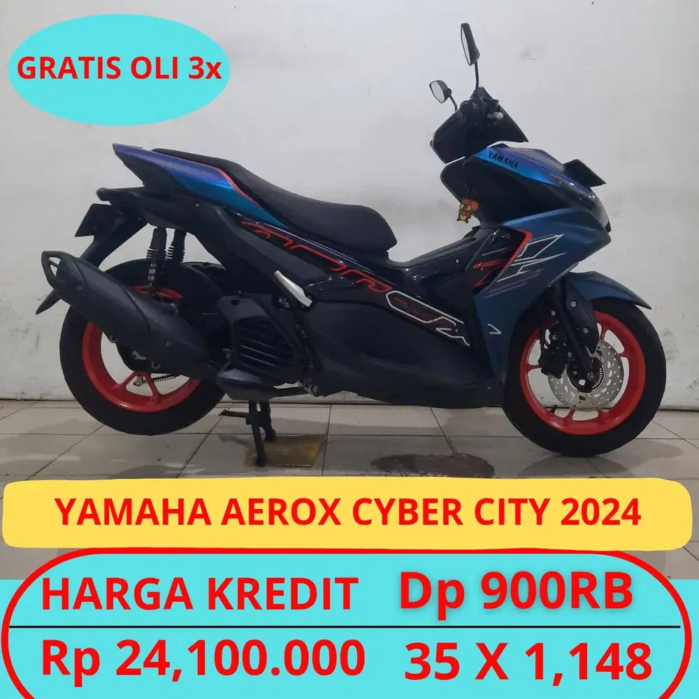 YAMAHA AEROX 155 CYBERCITY 2024 DP HANYA 900 RIBU GUYSSS