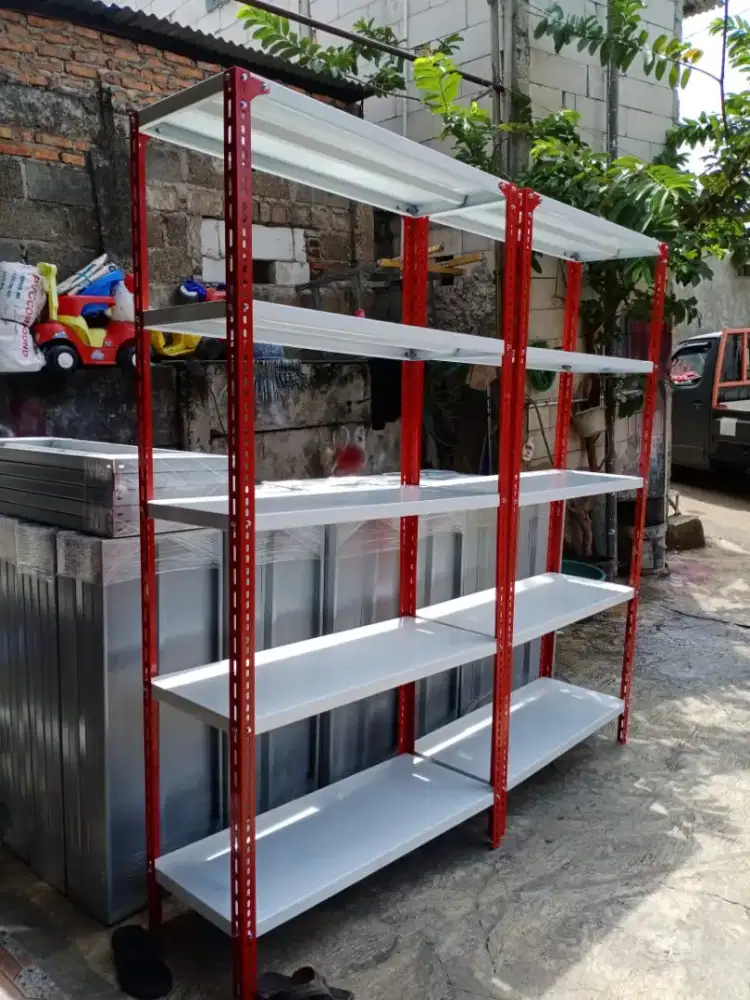 RAK BESI SIKU LUBANG SIAP KIRIM DAN COD