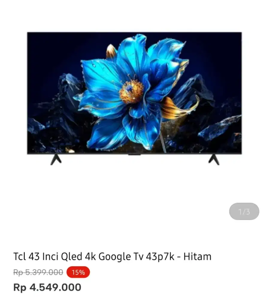 TCL QLED GOOGLE TV 43 INCI