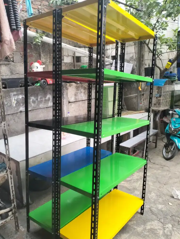 RAK BESI SIKU LUBANG SIAP KIRIM DAN COD