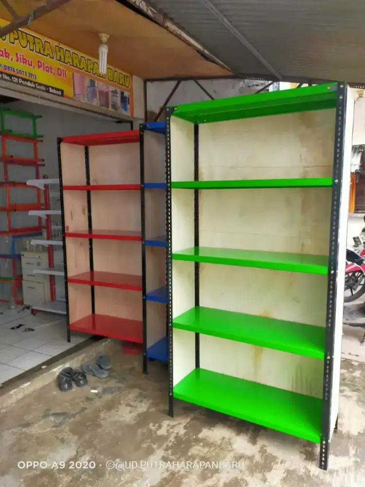 RAK BESI SIKU LUBANG SIAP KIRIM DAN COD