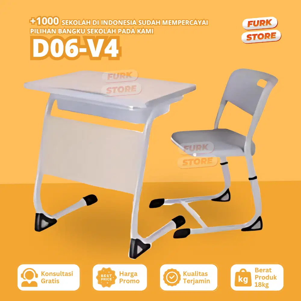 Meja Belajar Sekolah Tipe D06 v4 - Meja Bangku Sekolah | Meja Kursi