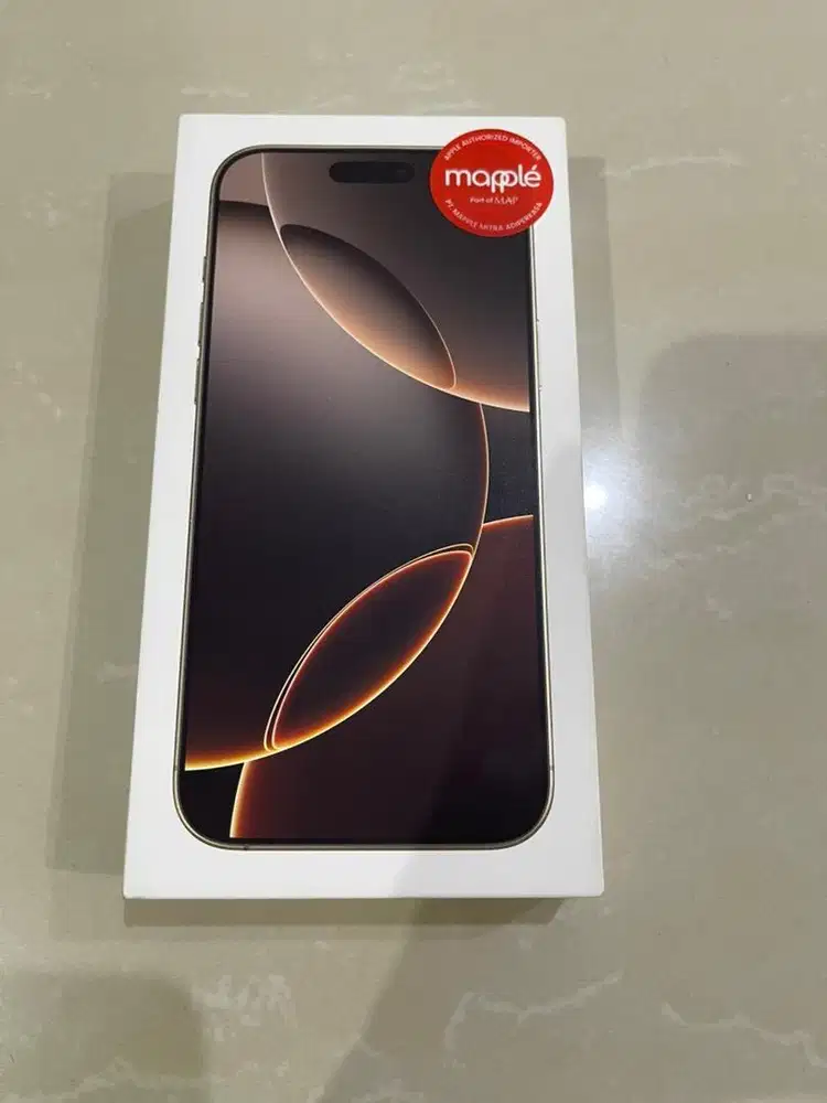 Iphone 16 promax 1 tb desert titanium baru garansi resmi mapple