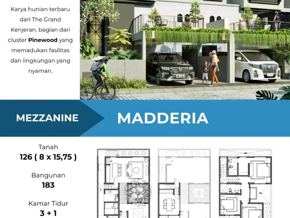 JUAL RUMAH BARU MEZZANINE  AMERICAN TROPICAL HOUSE THE GRAND KENJERAN SURABAYA