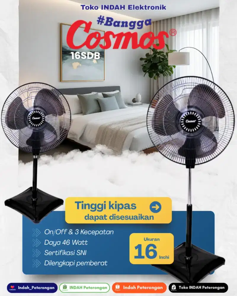 COSMOS KIPAS ANGIN BERDIRI 16 SDB