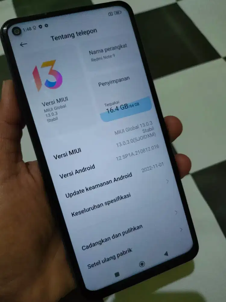 Redmi note 9 ram 4/64