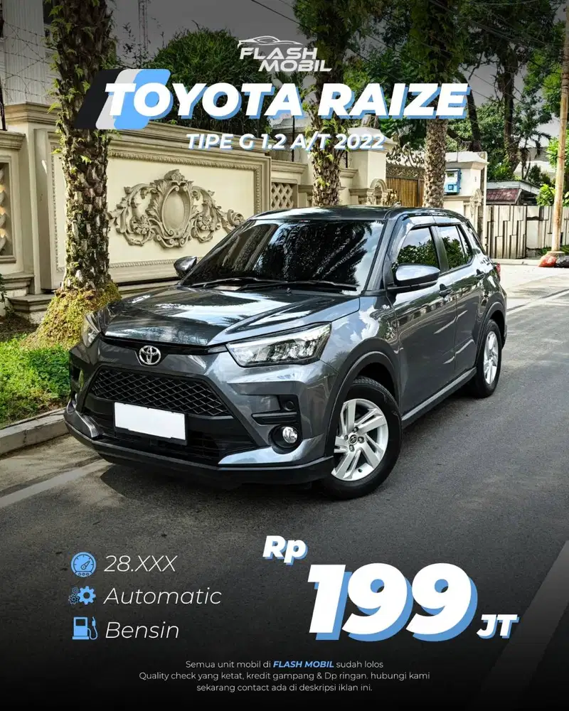 TOYOTA RAIZE G 1.2 A/T 2022