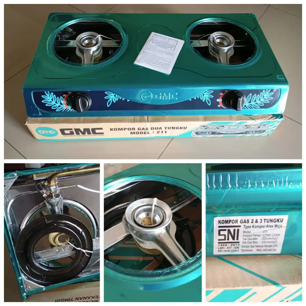 GMC Kompor Gas Dua Tungku Baru