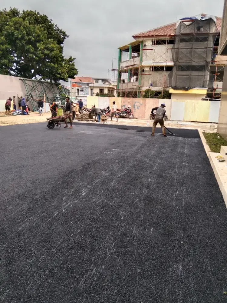 Aspal hotmix Lebak bulus