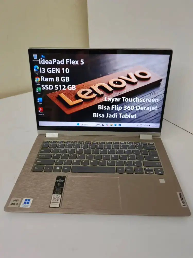 Lenovo Flex 5 Laptop 2-in-1 Touchscreen - i3 Gen10 8GB/512GB Win11 Ori