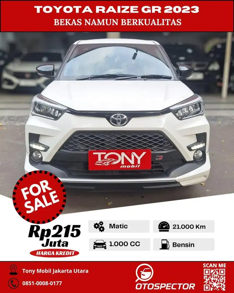 Toyota Raize 1.0 GR AT 2023 Putih
