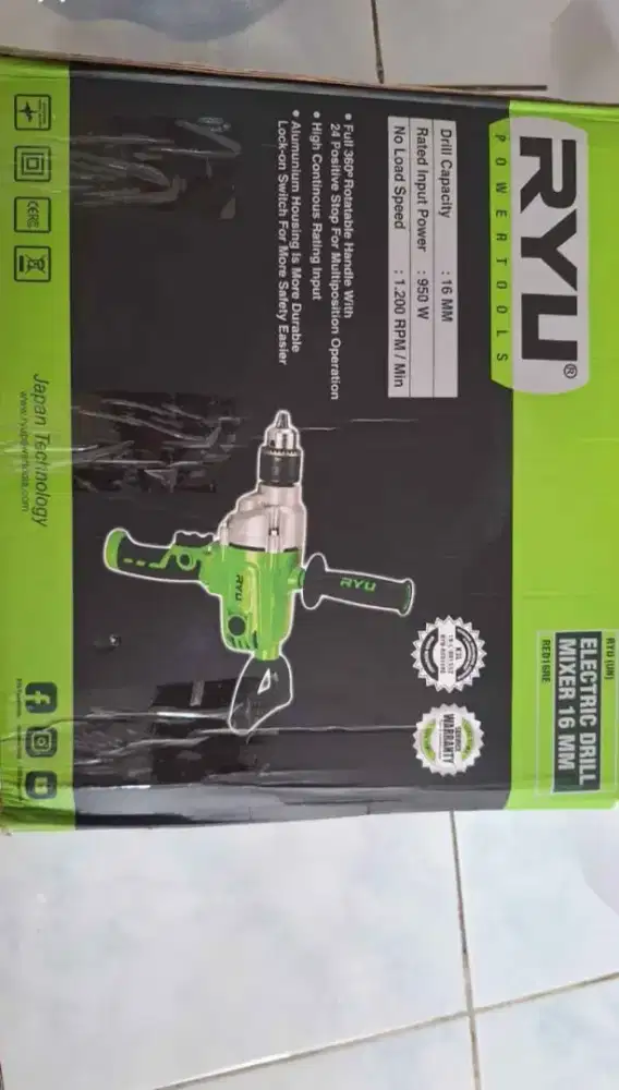 Bor bur ryu pengaduk cat