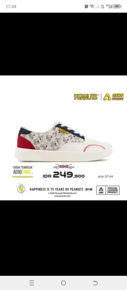 Sepatu aerostreet collebs Peanut