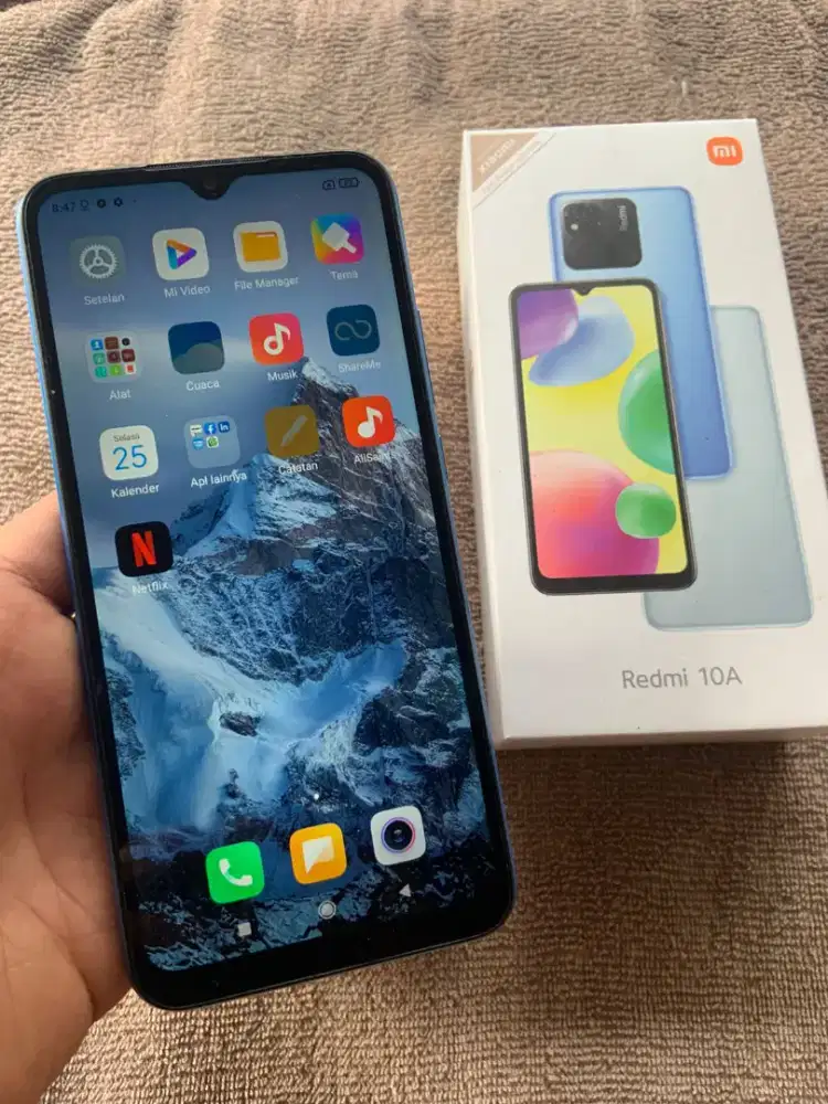 Redmi 10A Ram 3+1/64 segel fungsi lancar semua