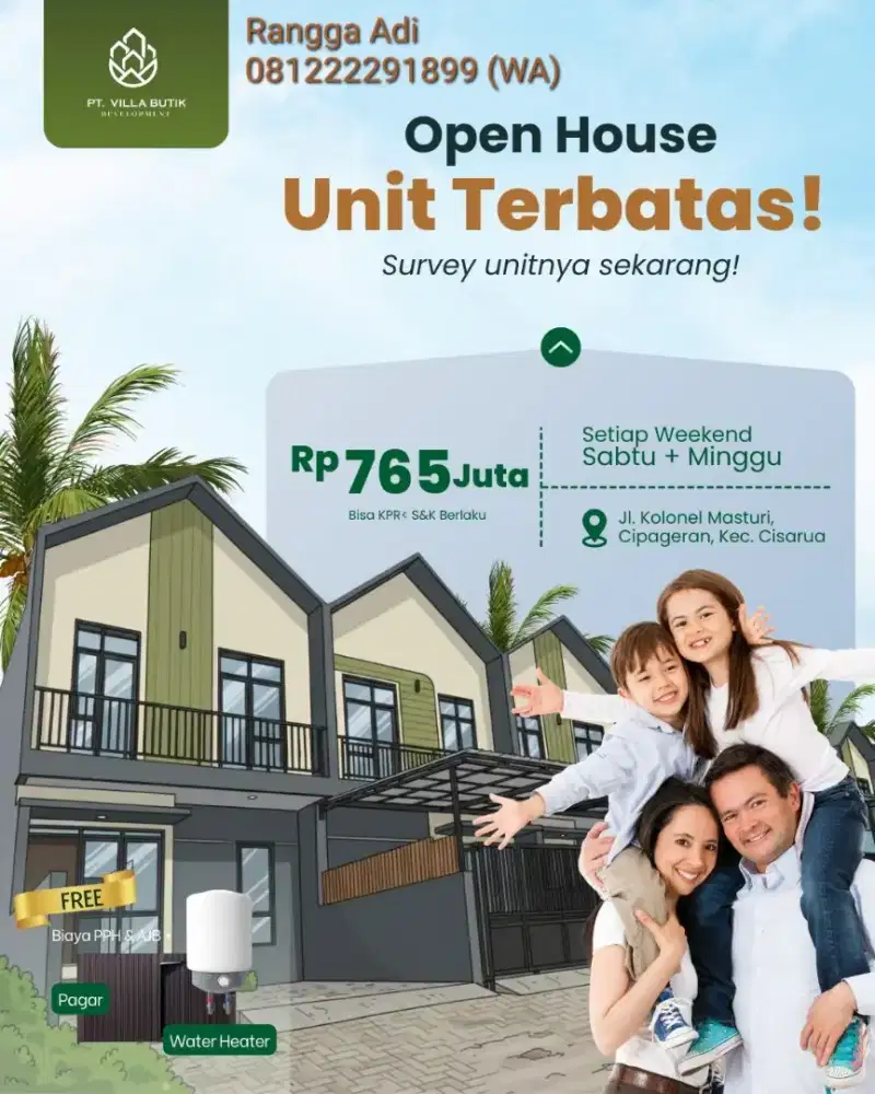 Kami mengundang Anda melihat Rumah Villa 2 Lantai Kolmas Cimahi Atas