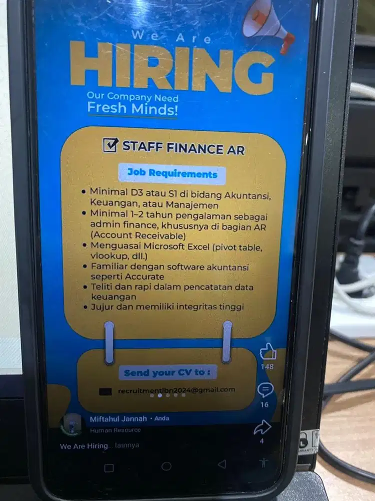 Staff Finance AR