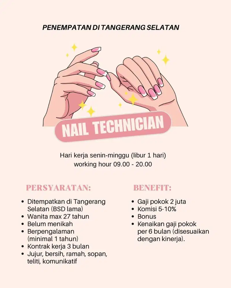 Dicari nail terapis
