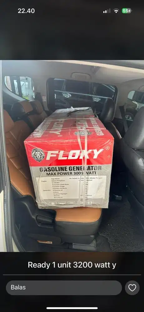 Genset Floky FG 6000E max 3000wat