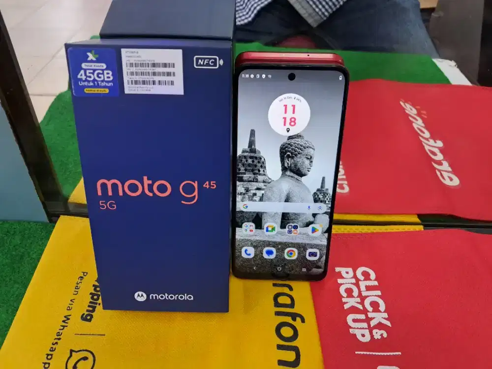Moto g45 5G NFC Ram 8/256 GB mulus lengkap no minus red