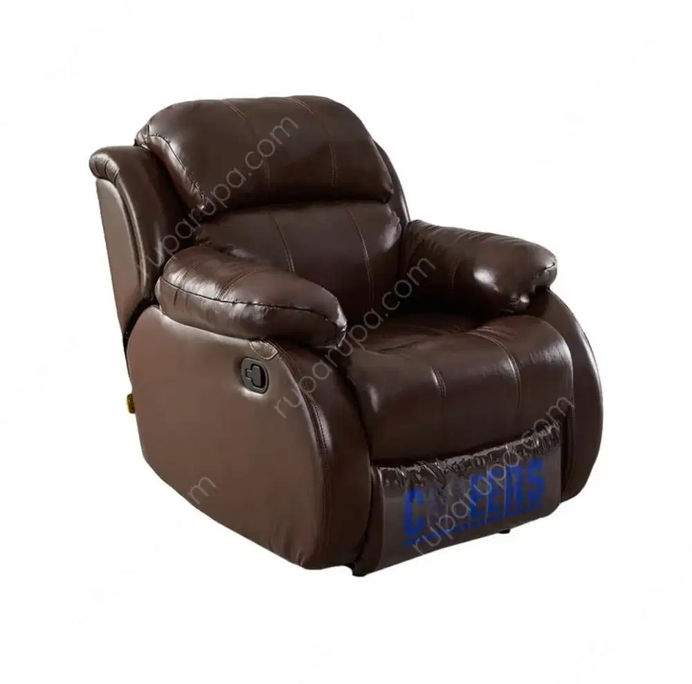 Second Cheers Madison Sofa Recliner Kulit 1 Seater - Cokelat