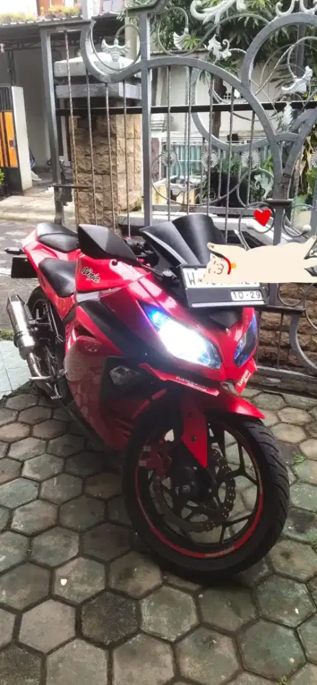 Motor NINJA FI 250 CC  tahun 2014 red mulus