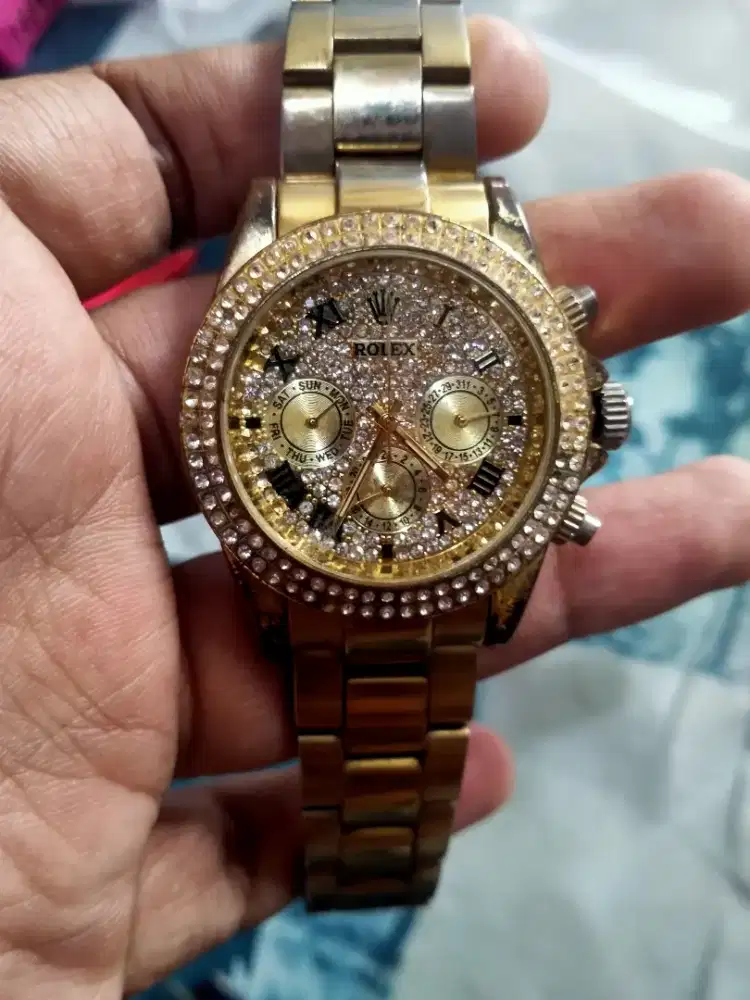 Jam otomatis rolex chrono seadanya