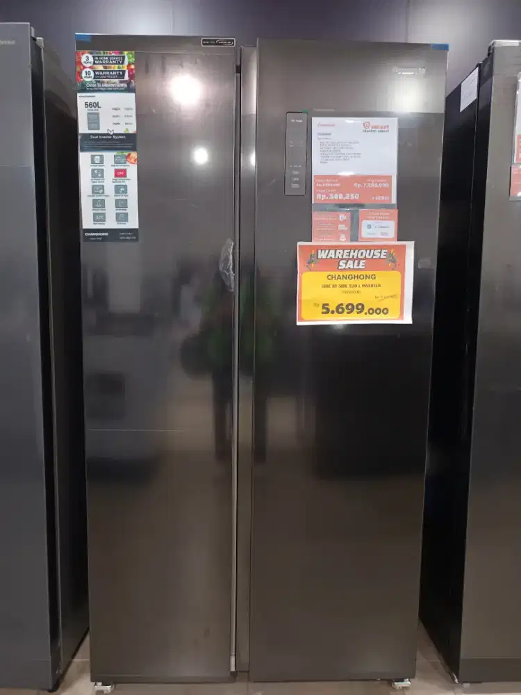 CHANGHONG KULKAS KAPASITAS 560L INVERTER