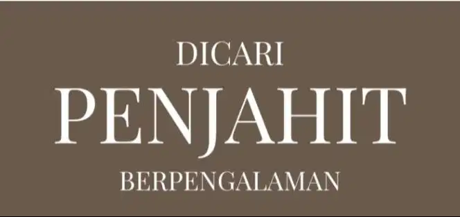 PENJAHIT PRIA DAN WANITA