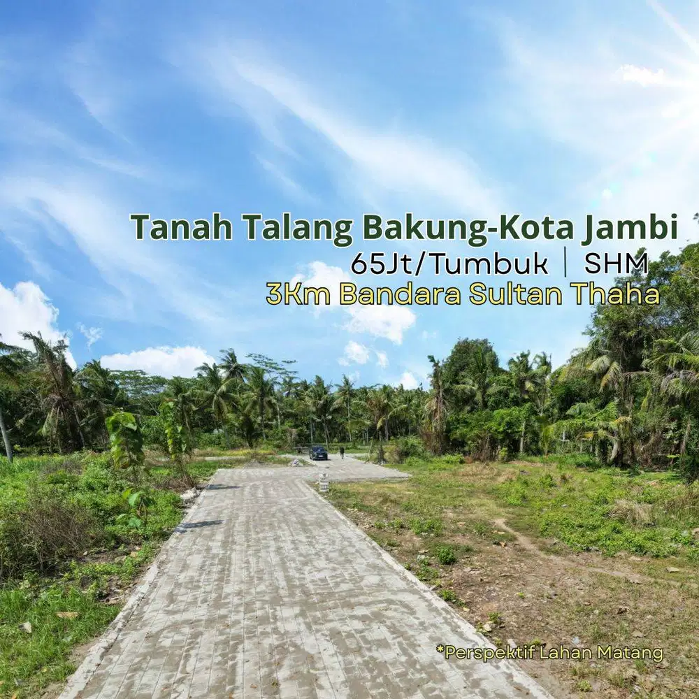 1 Km Puskesmas Talang Bakung, Dijual Tanah Jambi SHM 1.5 Tumbuk Kota J