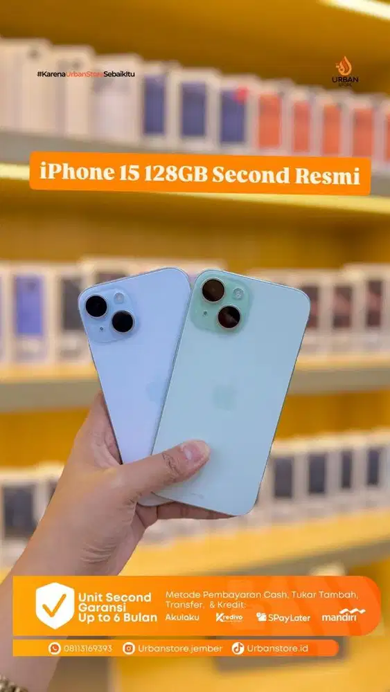 IPHONE 15 128GB SECOND RESMI