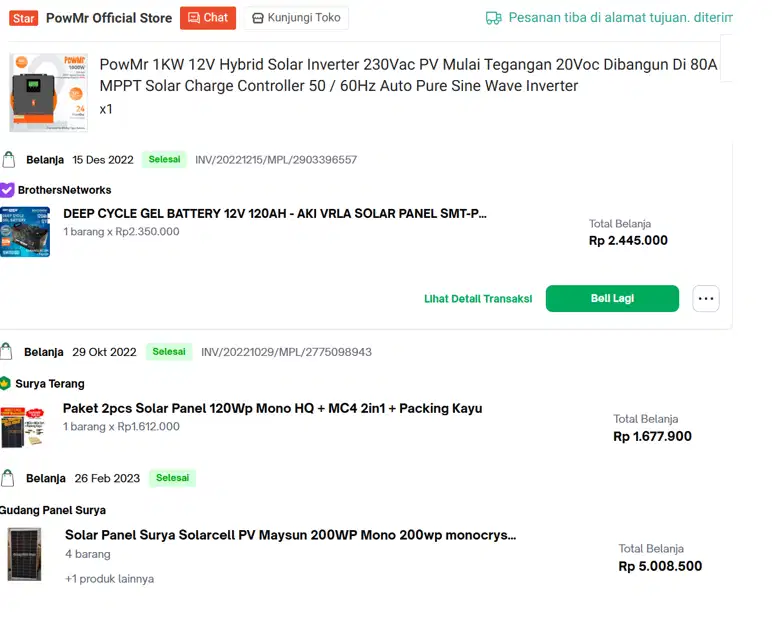 jual paket solar panel sepertiga harga beli, tinggal beli kabel saja