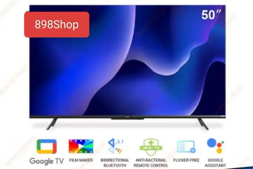 Coocaa LED TV 50 Google TV Android UHD 4K Digital TV Resmi