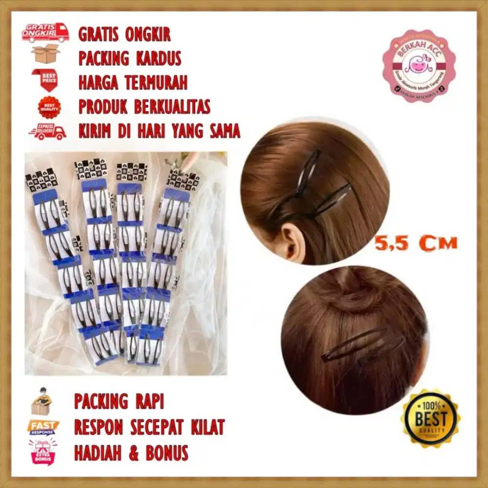 GROSIR AKSESORIS MURAH JEPIT HITAM