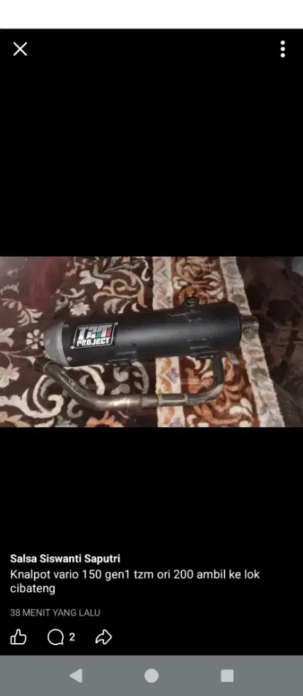 Jual cepat knalpot CBS vario