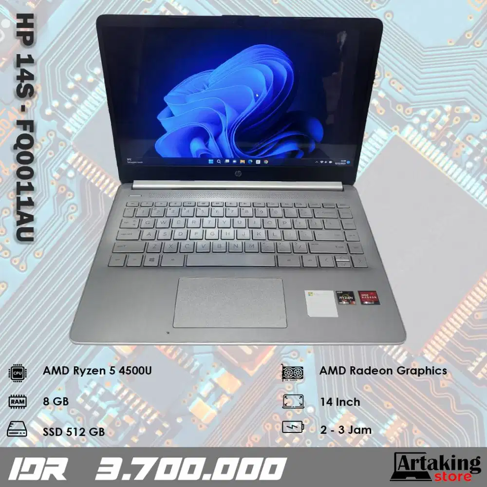HP 14s - fq0011TU - Ryzen 5 - Ram 8 GB - SSD 512 GB