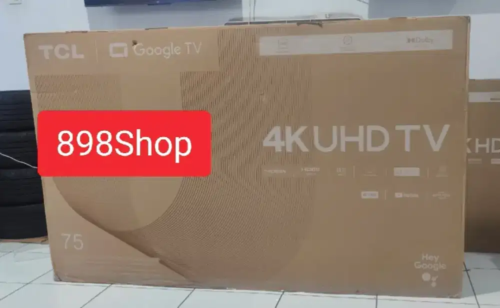 TCL LED TV 75 Google TV Android 4K UHD Digital TV Netflix Resmi 3th