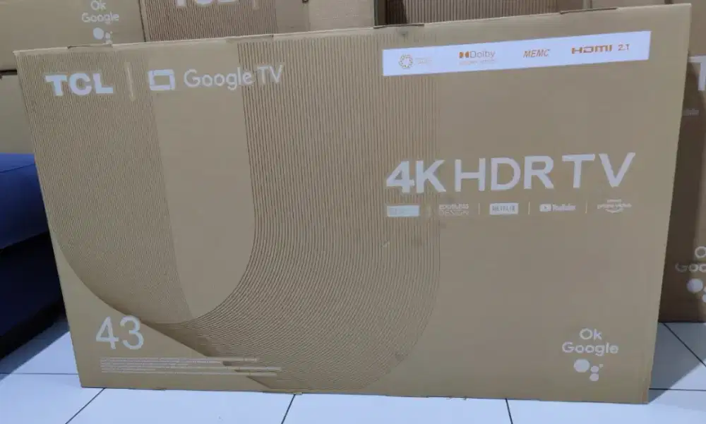 TCL LED TV 43 Google TV Android UHD 4K MEMC Dolby Atmos Digital TV