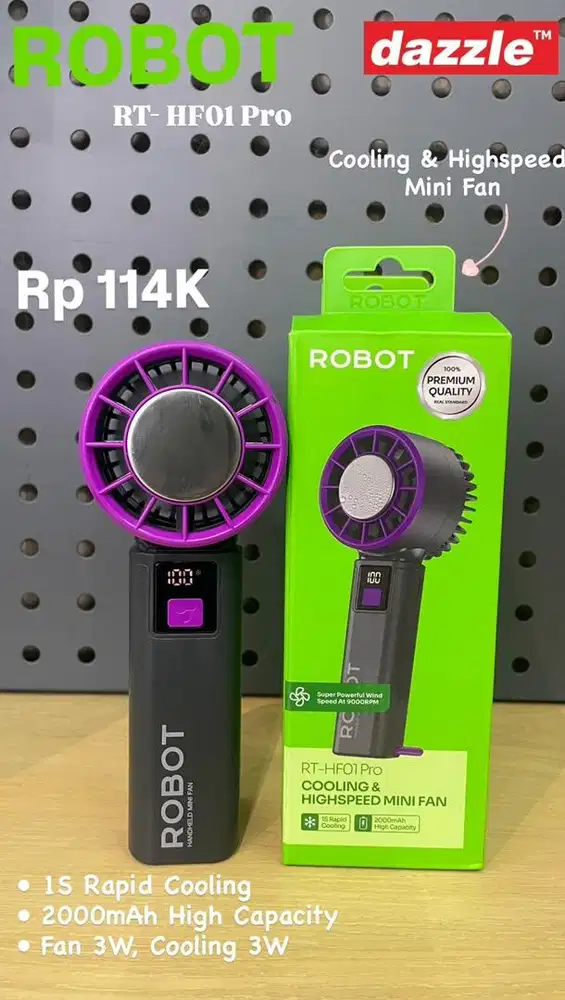 KIPAS ANGIN PORTABLE ROBOT RT-HF01 Pro