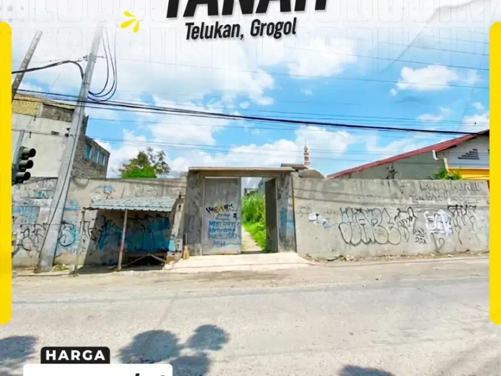 Tanah Zona Industri Di Grogol Akses Kontainer Sudah Tembok Keliling